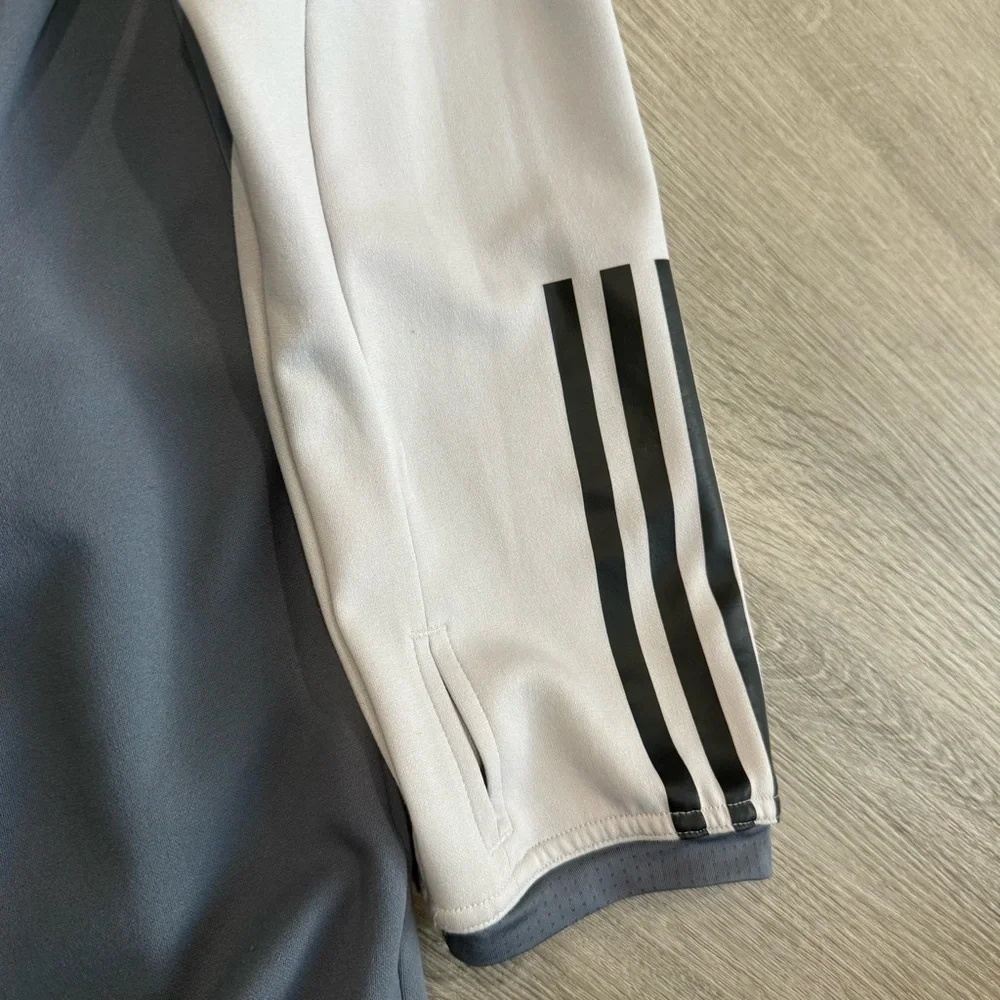 Adidas Gray 1/4 Zip Jacket - Picture 3 of 4